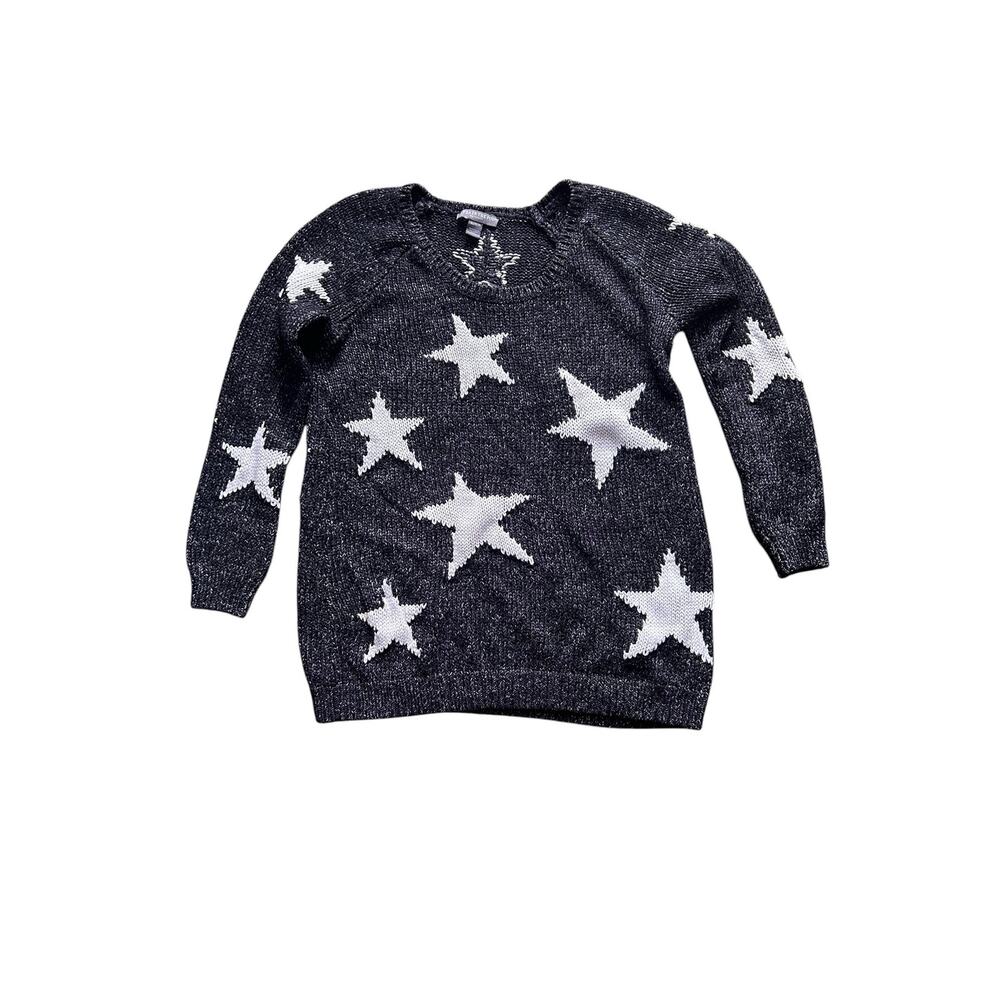 A Pea in the Pod Maternity Star Black Knit Sweater - Size Medium - Picture 2 of 4